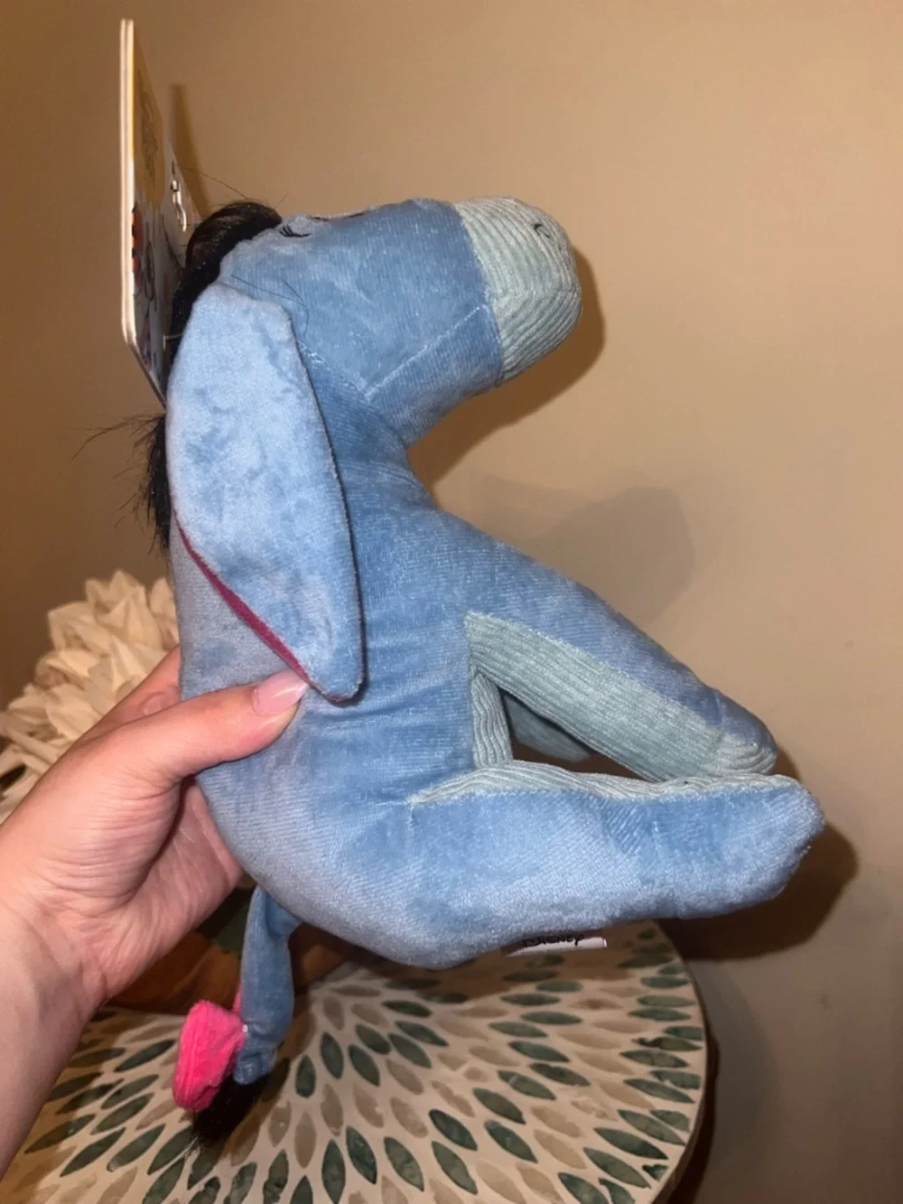 Disney Eeyore Plush Squeaky Dog‎ Toy Winnie the Pooh Blue Donkey NWT